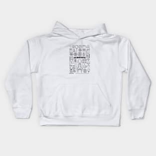 Profession Pattern-Scientists Kids Hoodie